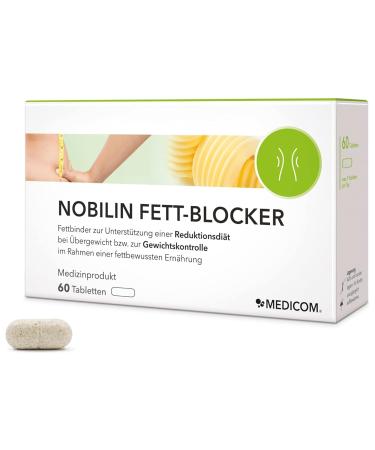Medicom - Nobilin fat blocker medical device weight control fat reduction extension of the feeling of satiety fig cactus powder vegetable fiber complex calorie reduction - 60 tablets format 2