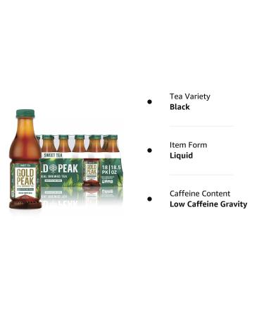 Gold Peak Naturally Sweet Tea by Gourmet Kitchn - 18.5oz/18pk, Real Brewed Tea with Cane Sugar, 18.5 Fl Oz (Pack of 18) - Buy Online on GoSupps.com