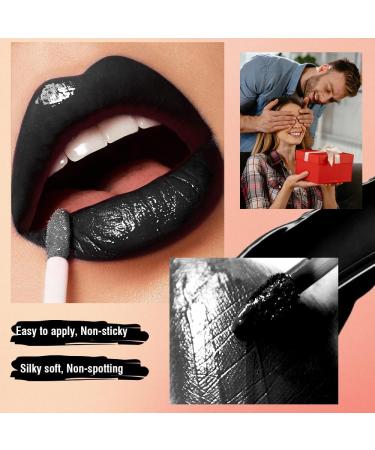 3Pcs Matte Black Liquid Lipstick Lipstick Makeup Set Lip Liner Set Long Lasting Lip Gloss Set Waterproof Non-stick Matte and Velvety - Buy Online on GoSupps.com