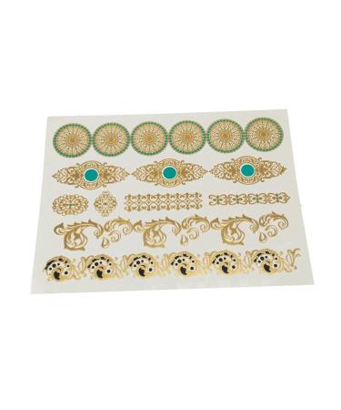 Yueton Metallic Temporary Tattoos - 9 Sheets Gold, Silver & Multi-color Flash Tattoos for Body Art - Waterproof & Removable Stickers for Teens, Men, Women & Girls - Buy Online on GoSupps.com