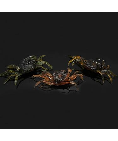 3Pcs 3D Simulation Crab Soft Lures with Sharp Double Hooks for Sea Fishing - Style3 - Buy Online on GoSupps.com