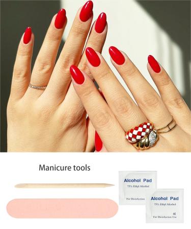 Wahrshei Red Nail Foils - 20 Self-Adhesive Gel Nail Stickers | UV Gel Nail Wraps for Stunning Red Nail Art - Buy Online on GoSupps.com