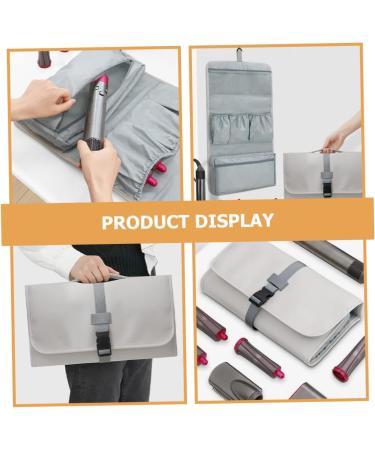 CANIGHT Multifunctional Storage Bag Hair Curler Storage Bag Hair Curler Organizer Bag Hairdryer Grey Leather - Buy Online on GoSupps.com