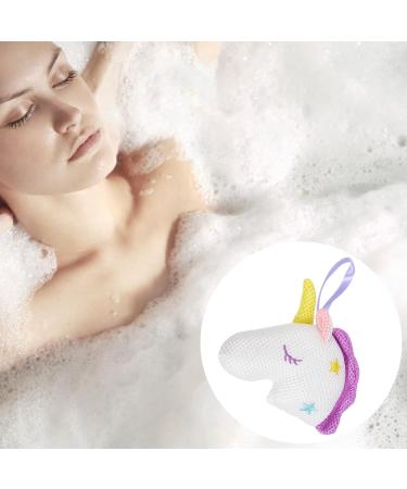 POPETPOP Unicorn Bath Scrubber | Fun Loofah for Kids & Adults | Travel Size Body & Face Pouf | Soft PP Cotton for Showers - Buy Online on GoSupps.com
