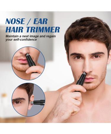 Uraqt Waterproof Nose Hair Trimmer for Men & Women - Dual Blade Ear & Nose Hair Remover (Black) - Precision Grooming Tool - Buy Online on GoSupps.com