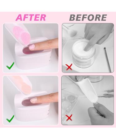 Dipping Powder Nails Set Starter Kit - Complete DIP Nails System with Recycling Tablet Nail Dust Brush & Files for Perfect Manicure - White - Buy Online on GoSupps.com