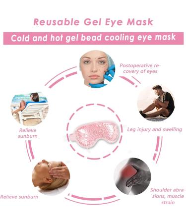 HiFineCare Cold&Hot Gel Bead Eye Mask for Puffy Eyes - Pink (2pcs) - Buy Online on GoSupps.com