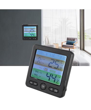 Indoor Thermometer & Digital Alarm Clock - Accurate Temperature for Bedroom | DC5V ABS Black Design - Buy Online on GoSupps.com