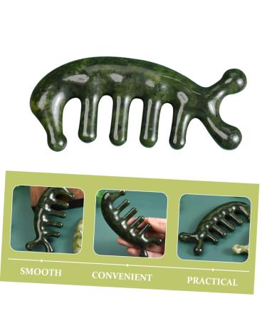 Frcolor 5-Pack Jade Massage Combs - Reliable 3D Massage Tools for Relaxation | Premium Jade Craft - Buy Online on GoSupps.com