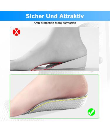 Buy Mokido Adjustable Orthopedic Heel Lifting Inserts for Men - Flat Feet Insole with 2 Sets (Gray + Black 1.37in/3.5cm) - International Shipping Available - Buy Online on GoSupps.com