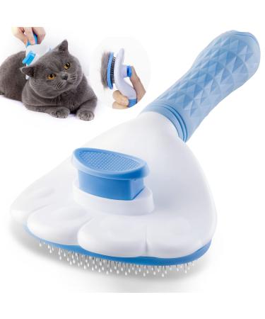 Self-Cleaning Slicker Brush for Dogs & Cats: Dog brushes for Grooming for Shedding Tangles Hair Gently Deshedding Cat Brush for Short Haired Cats & Long Haired Cats Paw - Buy Online on GoSupps.com