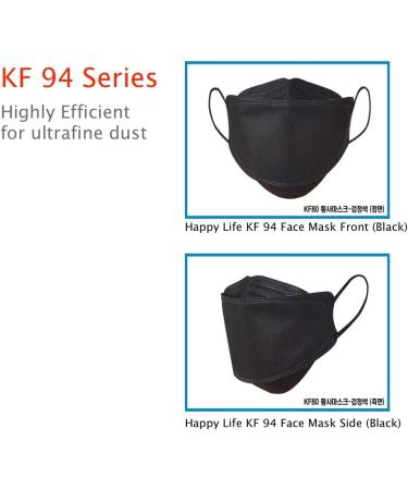 GoodDay English Black KF94 Dust Face Mask - 10 Pack for Adults - Large Size - International Shipping Available - Buy Online on GoSupps.com