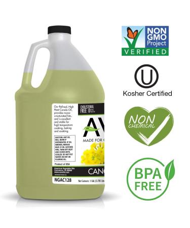 AVO Non-GMO Expeller Pressed Canola Oil - 1 Gallon | Certified & High-Quality - Buy Online on GoSupps.com