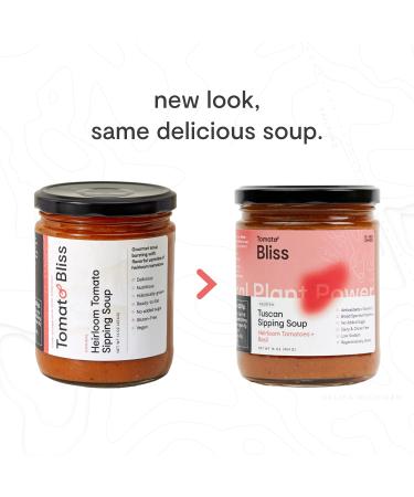 Tomato Bliss Original Heirloom Tomato Basil Soup 16 oz 2-Pack - All Natural, Non-GMO, Vegan, Dairy-Free, No Added Sugar, High in Vitamin C and Antioxidants - Buy Online on GoSupps.com