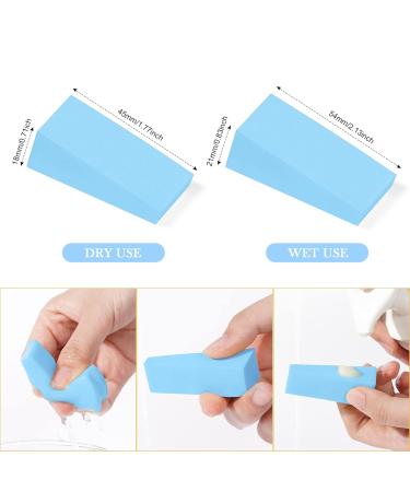 Auauy 48 PCS Latex-Free Makeup Sponges - Reusable Beauty Blenders for Liquid Foundation & Powder - Light Blue & Light Green - Buy Online on GoSupps.com