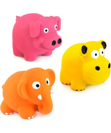 Chiwava 3-Piece Squeak Latex Puppy Toy Set - Interactive Play for Small Dogs | Color Sorted Animal Toys - Buy Online on GoSupps.com
