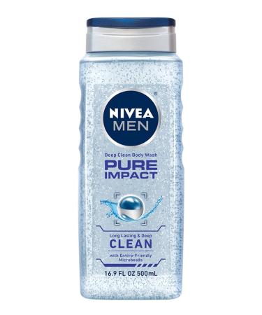 Nivea Men Pure Impact Lot de 3 gels douche 3 en 1 40 ml