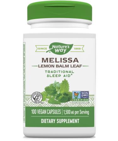 Nature's Way Melissa Lemon Balm Leaf 1500 mg 100 Vegan Capsules - Buy Online on GoSupps.com