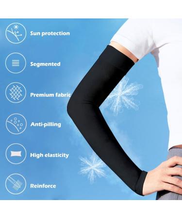 Lzymsz UV Sleeves Gloves - Long Anti-UV Hand Cover & Breathable Arm Cooler for Sports | Cycling Basketball & Hiking Protection - Black - Buy Online on GoSupps.com