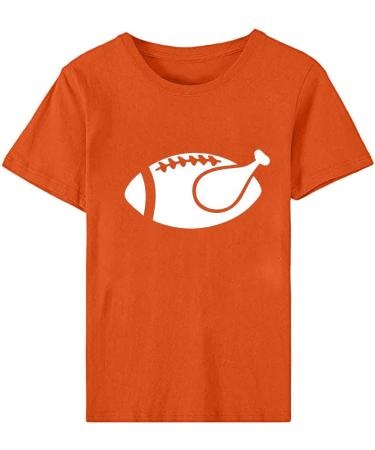 Yihaojia Crewneck Shirts for Women Summer Fall Short Sleeve Work Scrub Vacation Thanksgiving Top T Shirt Blouse Women 2023 Orange#17 X-Large - Buy Online on GoSupps.com