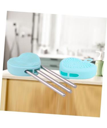 POPETPOP Silicone Face Cleansing Brush Heart Shaped Face Brush Handheld Facial Cleansing Brush Double Side Face Brush Silicone Face Scrubber Facial Brush Silica Gel Manual Cleaner 9.8x8.4cm - Buy Online on GoSupps.com