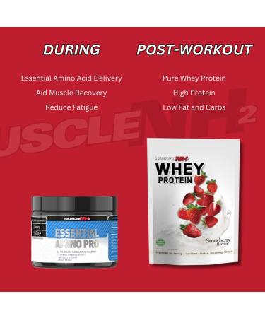 MuscleNh2 Essential Amino Pro BCAA EAA Powder - 150g, 10 Servings - Strawberry Lime Flavor - Buy Online on GoSupps.com