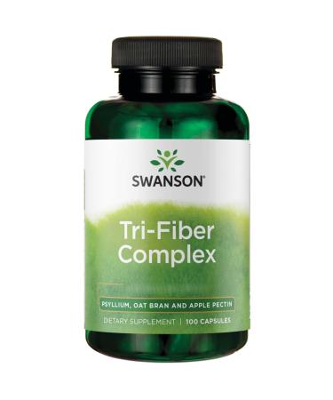 Swanson Tri-Fiber Complex (fiber) psyllium oats and apple pectin 100 capsules high-dose laboratory testing soybrei without genetic engineering