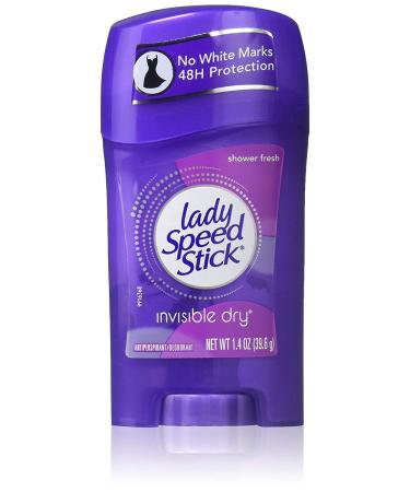Lady Speed Stick Antiperspirant Deodorant Invisible Dry Shower Fresh 1.40 oz (Pack of 7)