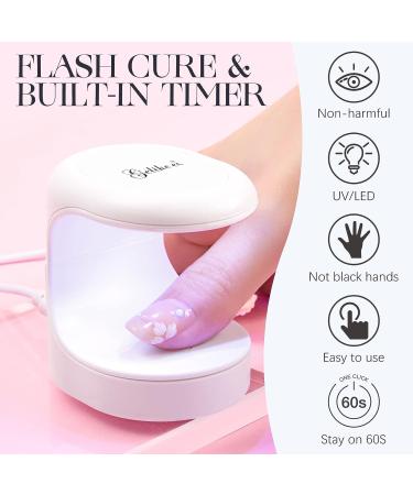 Gelike EC Mini LED Nail Lamp - Portable USB Nail Dryer for Travel - UV LED Light for Gel Nail Art - DIY Manicure at Home - Buy Online on GoSupps.com