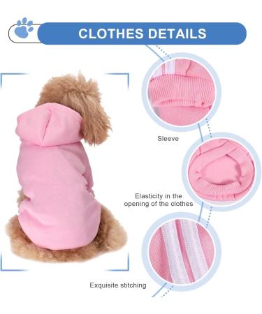 Buy Cute Dog Sweater for Small Dogs - Warm Cotton Hoodie Coat for Puppies & Cats - XXL Pink & Red - Buy Online on GoSupps.com