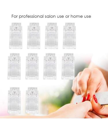 10-Piece Transparent Nail Tips Clips Set | UV LED Poly Gel Quick-Building Form | DIY Manicure Tool & Accessories - Buy Online on GoSupps.com