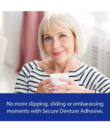 Secure Waterproof Denture Adhesive - Zinc Free - Strong Hold - 1.4 oz - Buy Online on GoSupps.com