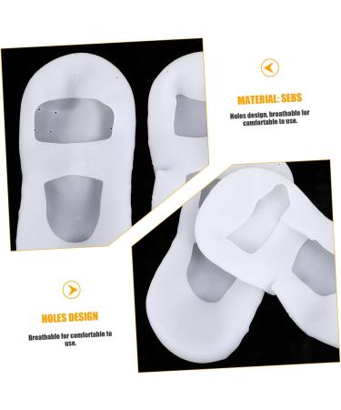 Beaupretty 1 Pair Plantar Gel Heel Sleeves Silicone Arch Silicone Heel Protector Silicone Gel Sock White Men and Women Sole of Foot - Buy Online on GoSupps.com