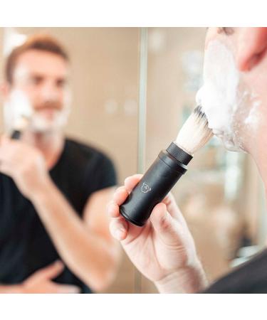 Blackbeard's Travel Shaving Brush - 21mm Synthetic Knot Lightweight 40g Perfect for Shaving Soap & Cream - Buy Online on GoSupps.com