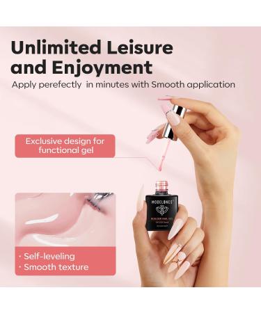 Modelones Pink Builder Gel - 15ML Bottle for Nail Extension and Strengthening - Buy Online on GoSupps.com