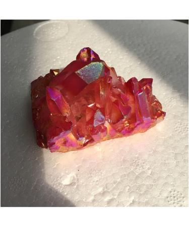 Crystal Hole 50-100g Rare Beautiful red Flame Aura Quartz Crystal Cluster Specimen Crystal Hole - Buy Online on GoSupps.com
