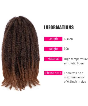 18inch Afro Kinky Curly Ponytail Clip in Wavy Ponytail Extension Marley Hair Piece Drawstring Puff Bun 18 inches 1B/30# - Buy Online on GoSupps.com