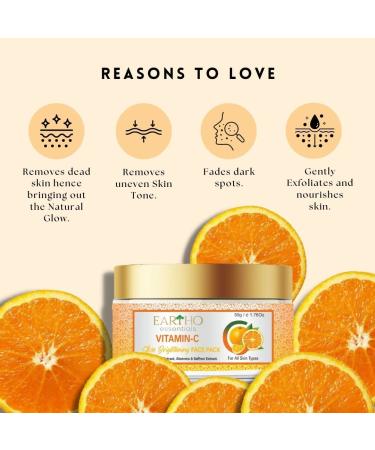 Ayurvedic Vitamin C Skin Brightening Face Pack - Apple & Saffron Extract 50g - International Shipping - Buy Online on GoSupps.com