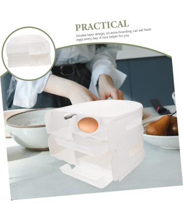 Angoily Box Egg Carton Easter Egg Holder Chicken Egg Holder Eggs Refrigerator Dispenser White To Rotate Pp - Buy Online on GoSupps.com