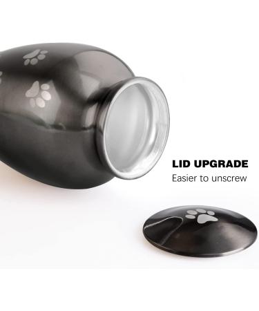 PCS Memorial Pet Cremation Urn for Dogs and Cats Ashes - Engraved Paws - Silver Vertical Design - Small (0-45lbs) - Buy Online on GoSupps.com