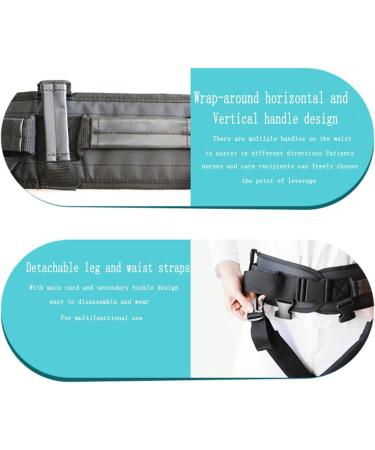 ICEMOB Gait Belts Transfer Belts for Seniors Gate Belt with Leg Loops and Hand Patient Lift Sling One-Click Quick Release Locking Buckle Oxford Cloth XL X-Large - Buy Online on GoSupps.com