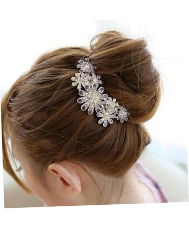 FOMIYES Rhinestone Jewelry Purple Hair Accessories Goody Hair Clips for Women Women's Hair Accessories Womens Barrettes for Hair Rhinestone Barrettes Bridal Hair Clip Wedding Bride Comb - Buy Online on GoSupps.com