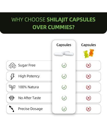 Himalayan Shilajit Capsules:Purified Himalayan Shilajit Extract - Natural Energy & Stamina Support-Vegan Non-GMO Ancient Fulvic Acid & Humic Acid Natural 60 Capsules - Buy Online on GoSupps.com