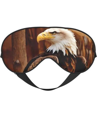 Flying Eagle Print Soft Sleep Eye Mask - Comfortable Eyeshade for Travel & Napping | Ideal for Men & Women - Buy Online on GoSupps.com