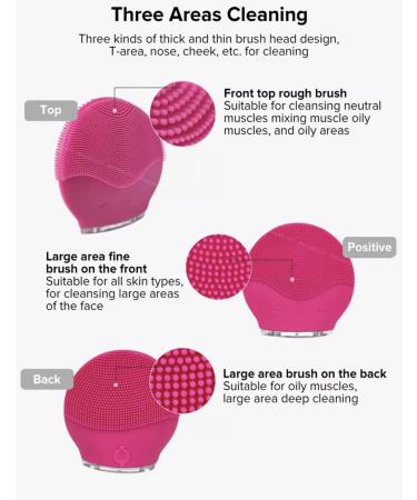 Valentina Face Cleansing Brush (Rose) - Gentle Exfoliation for Radiant Skin - Buy Online on GoSupps.com