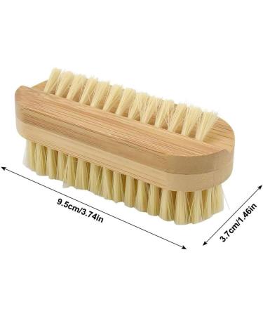 rflaueo 6pcs Wooden Nail Brush Double Sided Scrub Wood Nail Brush for Toes Nails Hands Garden Salon(U94-6) - Buy Online on GoSupps.com