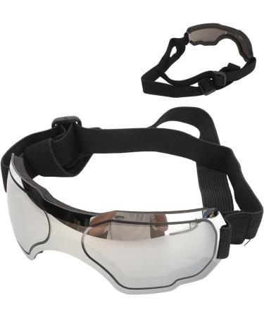 UV Protection Pet Glasses for Medium to Large Dogs - Adjustable Dustproof & Windproof - Soft & Flexible Silver Design - Buy Online on GoSupps.com