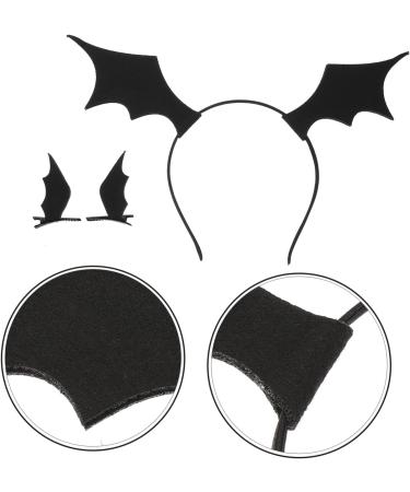 FRCOLOR 2 Sets Bat Headband Hair Clip Halloween Headbands for Women Halloween Decor Bat Headbands Bat Cosplay Ears Hair Hoops Halloween Prop Black Clips Hair Clips Party Headband Fabric - Buy Online on GoSupps.com