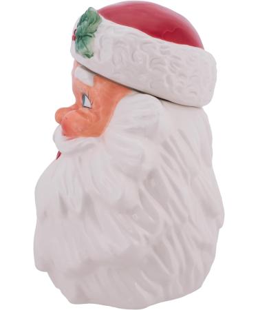 Transpac Santa Bright Red & Classic White 11.75 Ceramic Christmas Cookie Jar - Buy Online on GoSupps.com