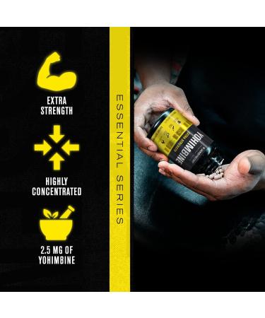 Yohimbine Extra Strength Supplement 2.5mg - 270 Capsules for Energy & Body Recomposition - Premium Yohimbe Bark Extract - Zero Fillers - 270 Veggie Capsules - Buy Online on GoSupps.com